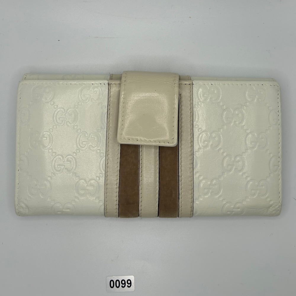 Gucci‎ Embossed Monogram Leather Bi Fold Wallet #99
